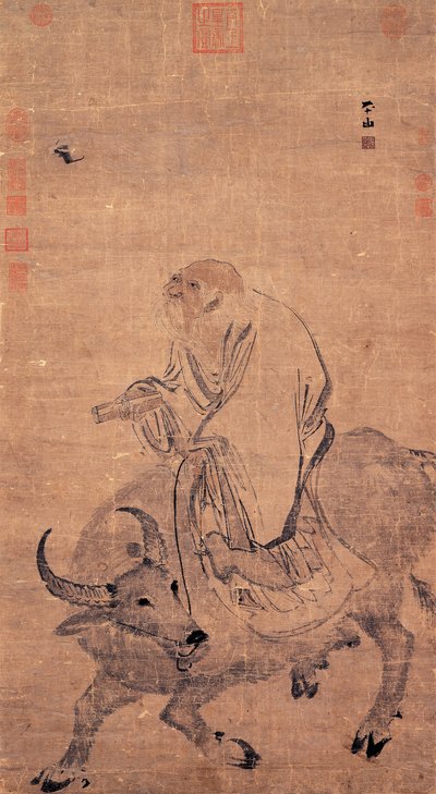 Laozi sur son buffle, peint par Zhang Lu (XVIe s.)